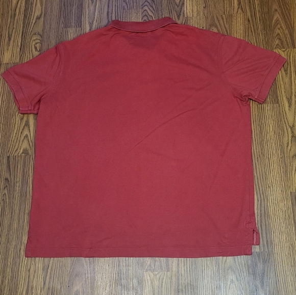Eddie Bauer Mens Polo Shirt Collared Button Red Large 100% Cotton A95 - Picture 4 of 4